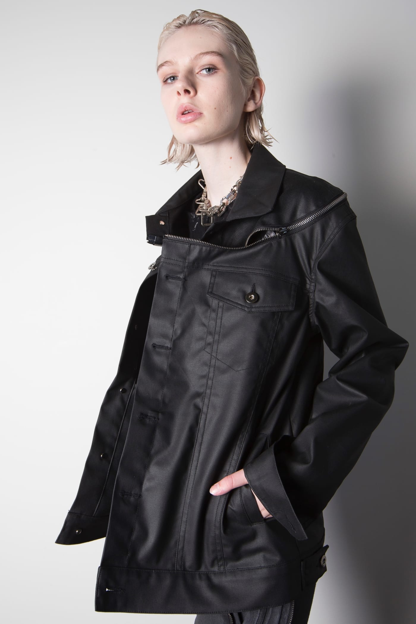 Waxed Trucker Jacket + Hood Notion